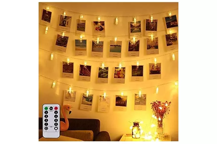 Magnolian LED Photo Clip Remote String Lights