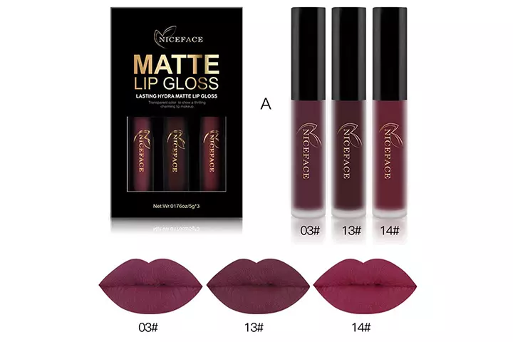 NICEFACE Matte Lip Gloss- Set A