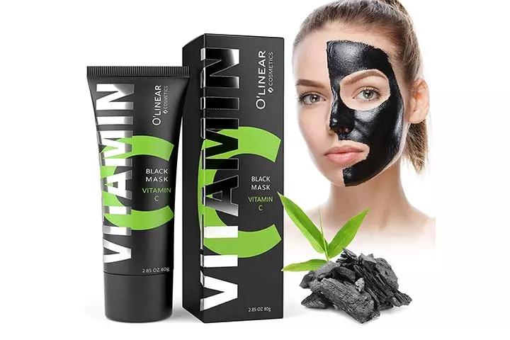 O'linear Black Charcoal Peel Off Mask with Organic Bamboo and Vitamin C