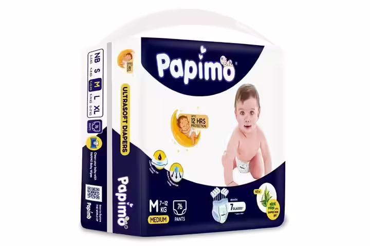Papimo baby pants diaper with aloe vera