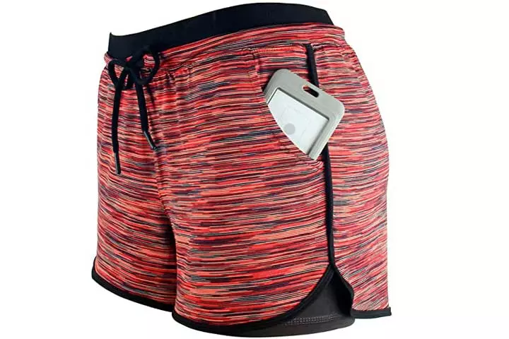 RIBOOM Womens Workout Running Shorts