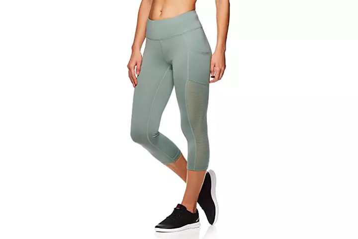 Reebok Womens Printed Capri Leggings