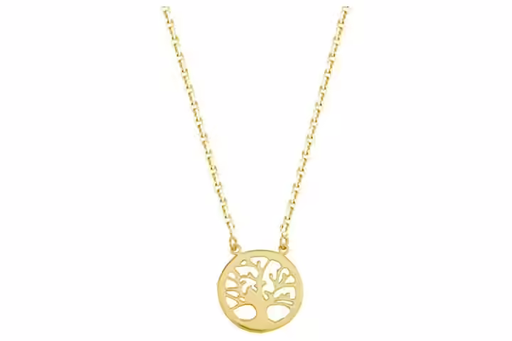 Ritastephens 14k Yellow Gold Tree Of Life Necklace