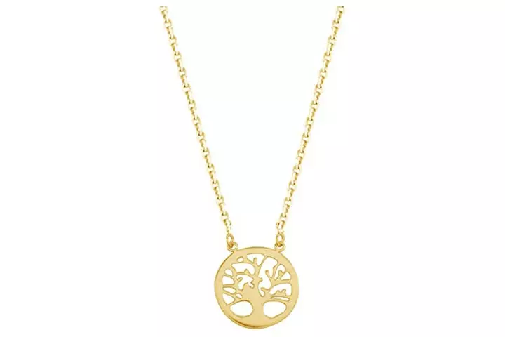 Ritastephens 14k Yellow Gold Tree Of Life Necklace