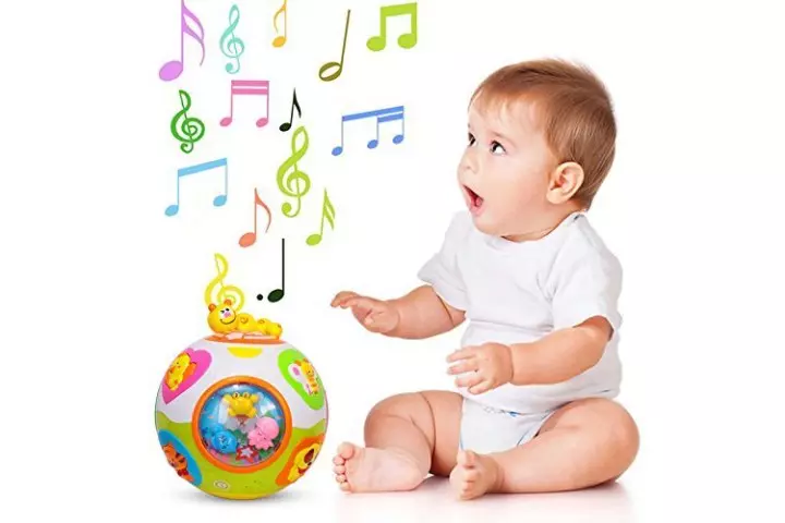 Smartcraft Educational Toddlers Musical Ball Toy with Automatic Rotation Lights Music Animal Sounds