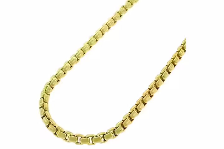Style Designz Yellow Gold Box Cable Link Chain