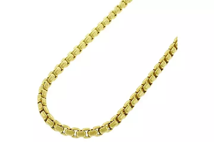 Style Designz Yellow Gold Box Cable Link Chain