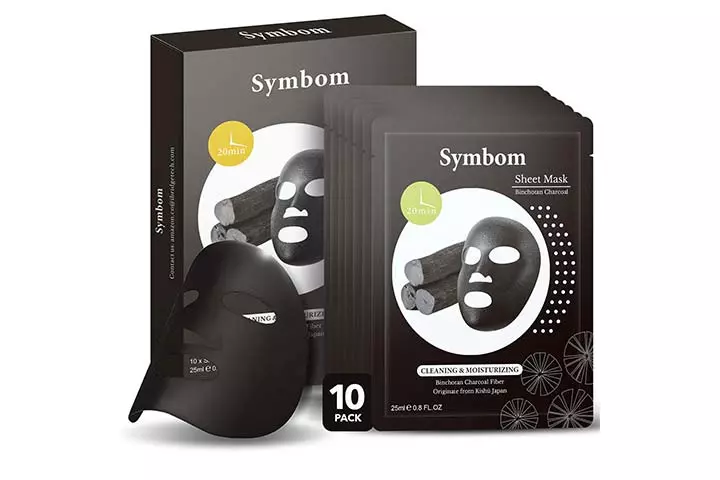 Symbom Pure Natural Binchotan Charcoal Face Mask Sheet