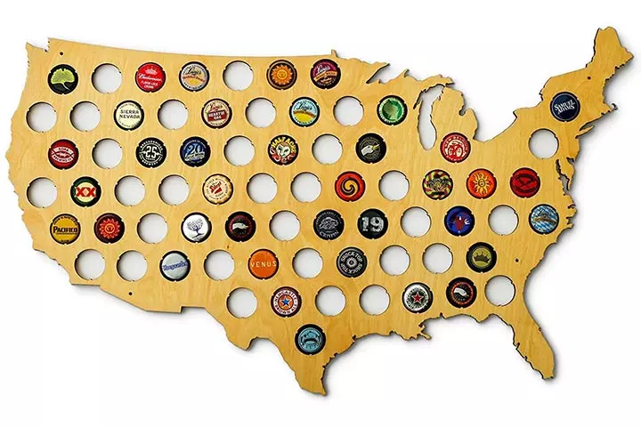 USA Beer Cap Map