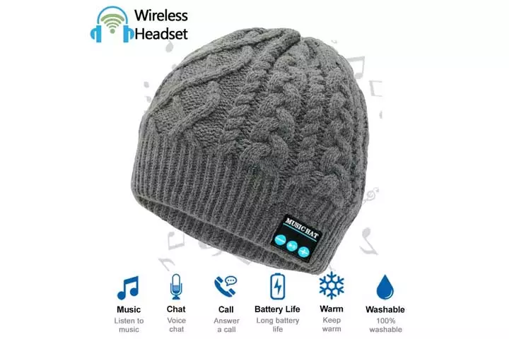 Upgraded Wireless Bluetooth Beanie Hat with Headphones