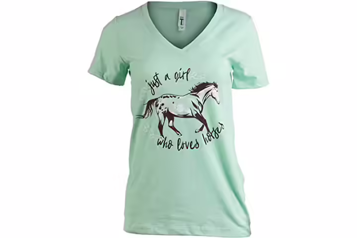 V-Neck Horse T-shirt For Women From Ann Arbor T-shirt Company