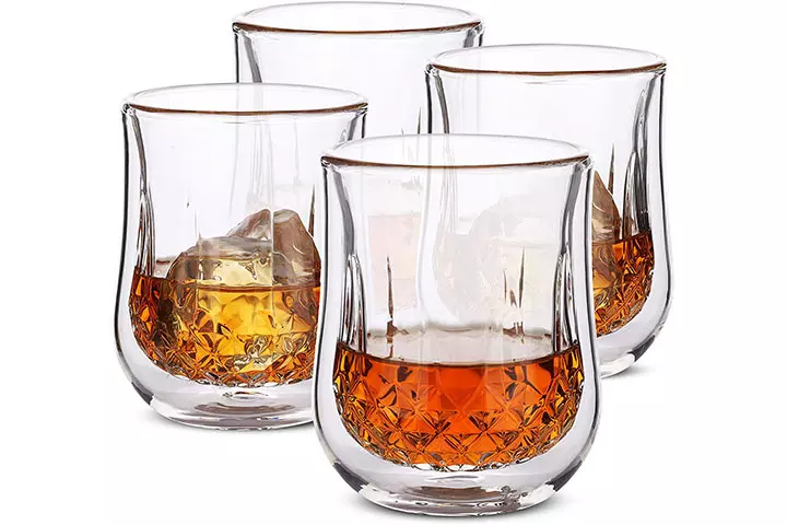 Set of 4 Bourbon Glasses By-Brew To A Tea