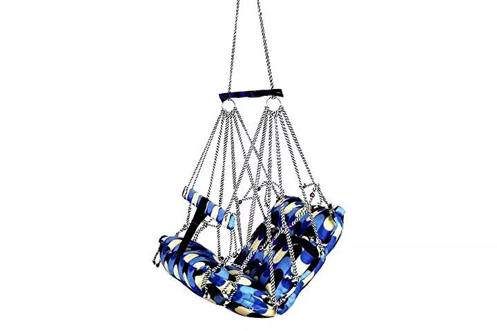 All New Multicolor Cotton Hanging Home Swing For Baby