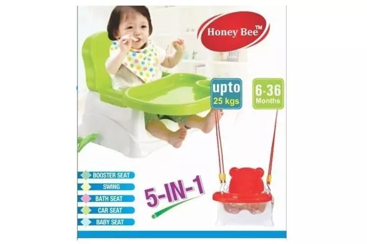 Generic SR Collection 5 in 1 Baby Booster Chair Cum Swing