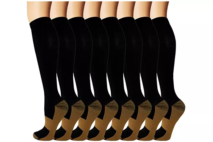 Iseasoo Copper Knee High Compression Socks