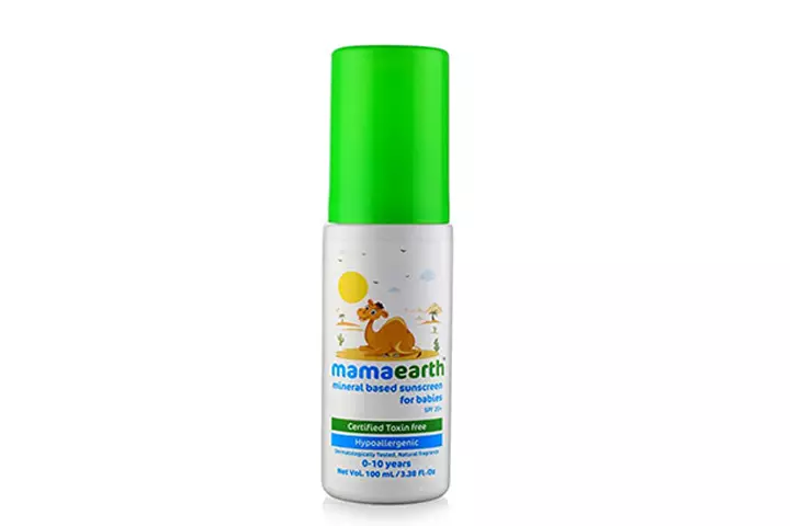 Mamaarth Mineral Based Sunscreen Baby Lotion SPF 20 +