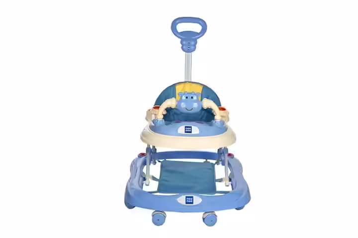 Mi me baby walker with adjustable height and push handle bar
