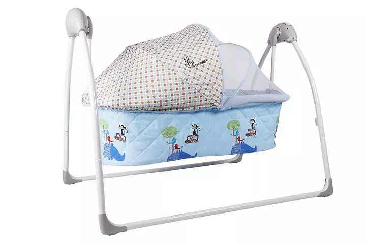 R for Rabbit Lullabies New Born Baby Folding Automatic Swing Cradle