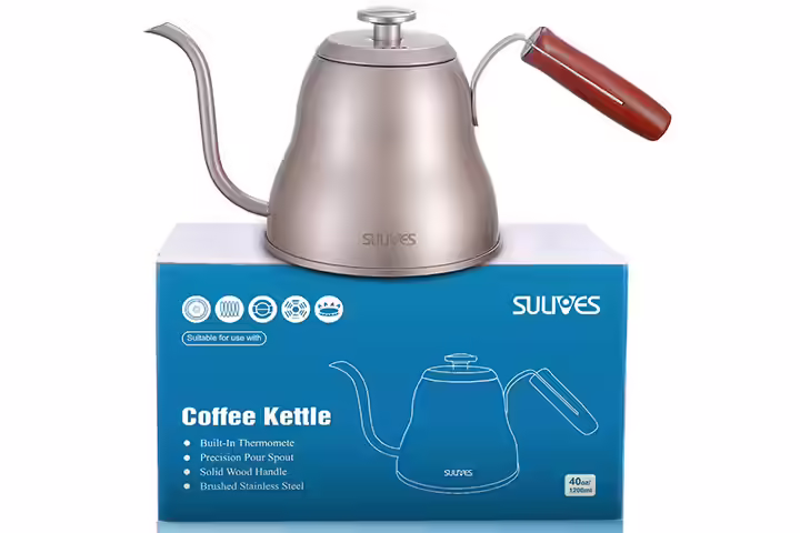 SULIVES Stainless Steel with Gooseneck Kettle