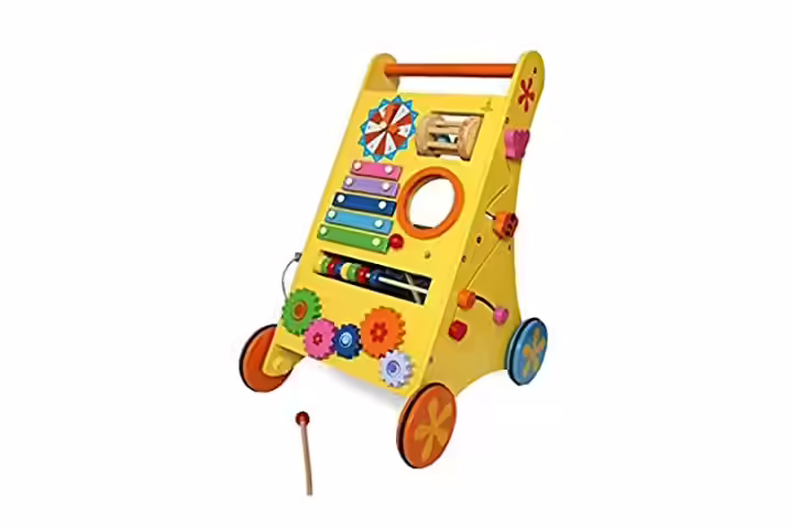 Shumi 8-in-1 Wooden Musical Activity Push Walker