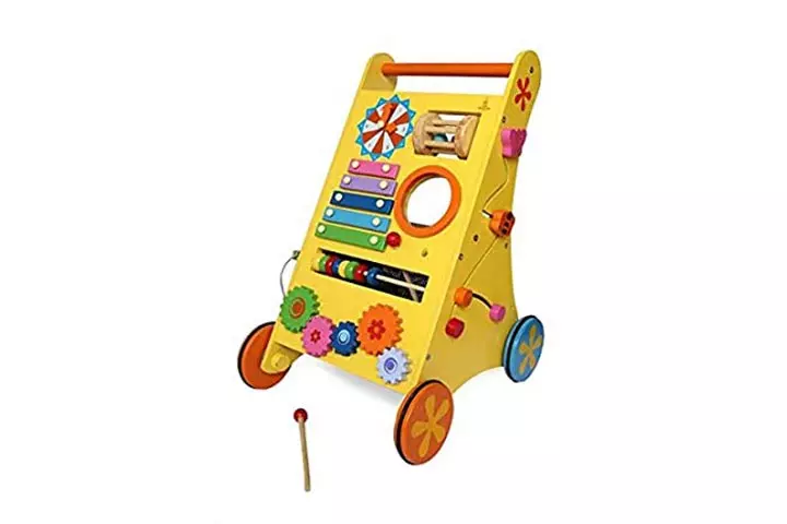  Shumi 8-in-1 Wooden Musical Activity Push Walker