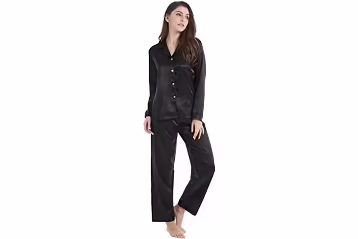 Women's Classic Satin Pajama Set Sleepwear