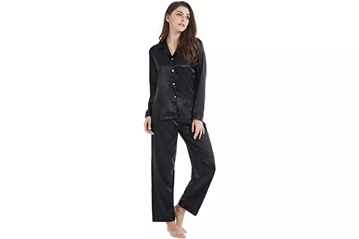 Women's Classic Satin Pajama Set Sleepwear