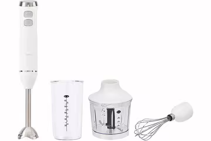AmazonBasics Multi-Speed Immersion Hand Blender with Attachments