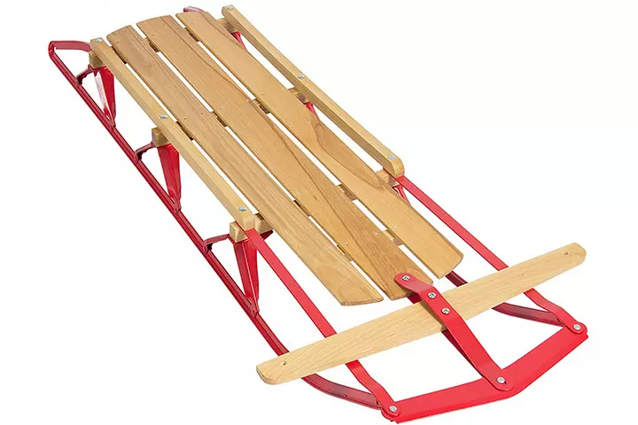 Best Choice Products Wooden Snow Sled