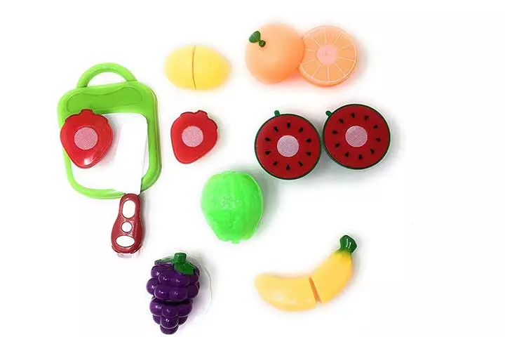  Blossom 10 Piece Set Slicable Fruit Basket Toy