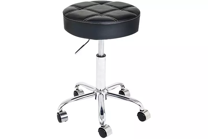 Co Vibrant Swivel Rolling Stool with Wheels