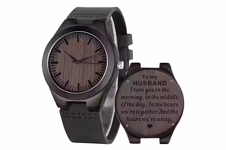Cosvog Custom Engraved Wooden Watch