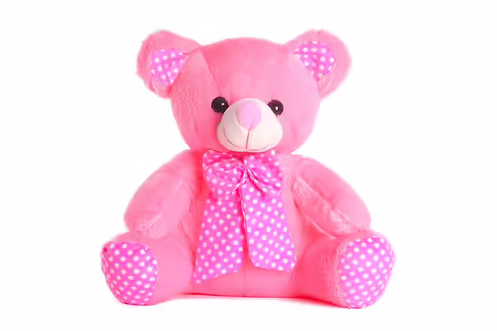 Deals India Pink Bow Teddy Bear Soft Toy