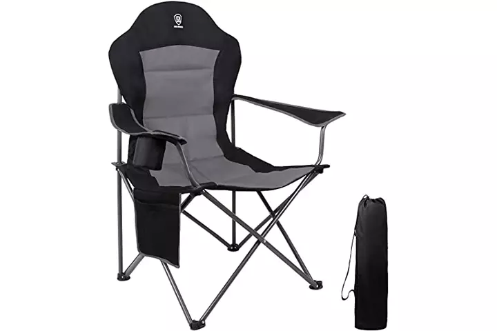 EVER ADVANCED Oversized Padded Folding Camp Chair