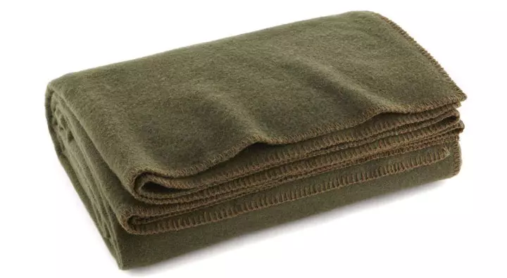 Ever Ready Olive Drab First Aid Warm Wool Fire Retardant Blanket