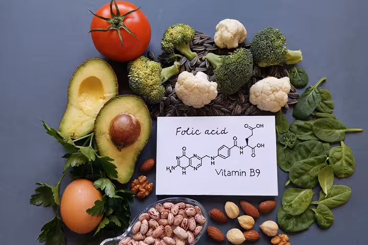 Foods that contain folate are essential for a health