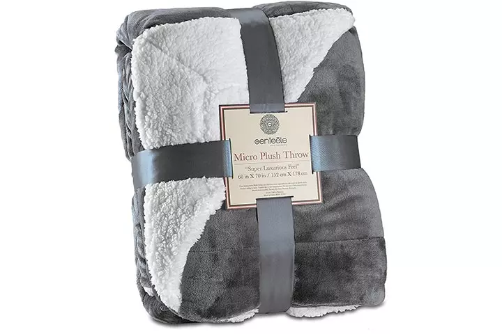 Genteele Sherpa Throw Blanket