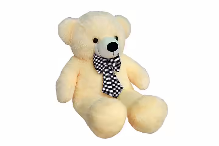 Jitto 3 Feet Hegtable Teddy Bear With Neck Bow