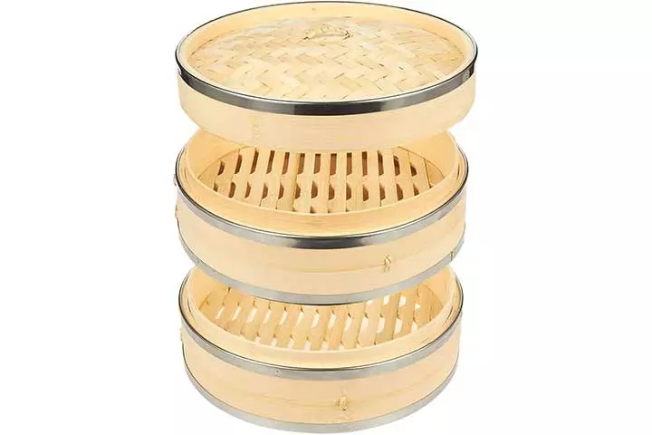 Juvale Bamboo Vegetable Steamer