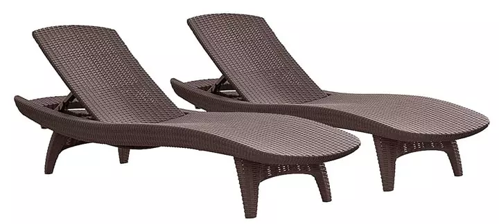 Keter Pacific Sun Outdoor Patio Chaise Lounges