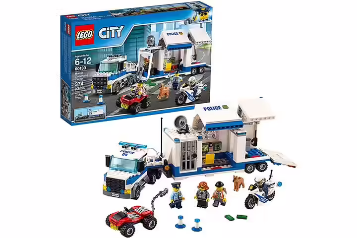 Lego City Police Mobile Command Center Truck Building Toy