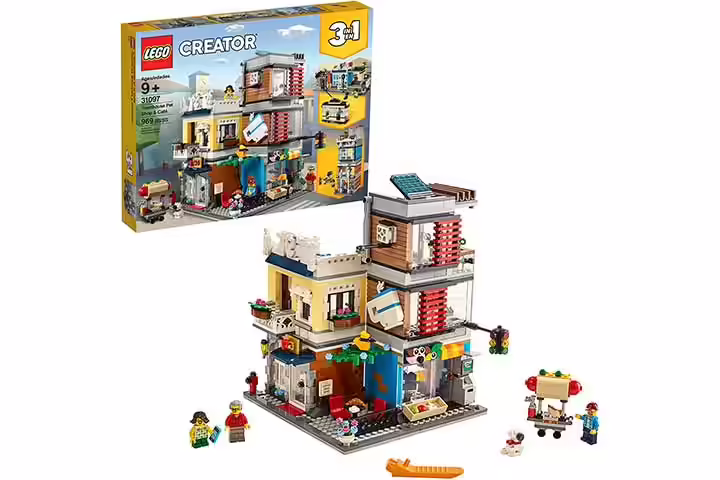 Lego Creator 3 in 1 Townhouse Pet Shop & Cafe Building Set