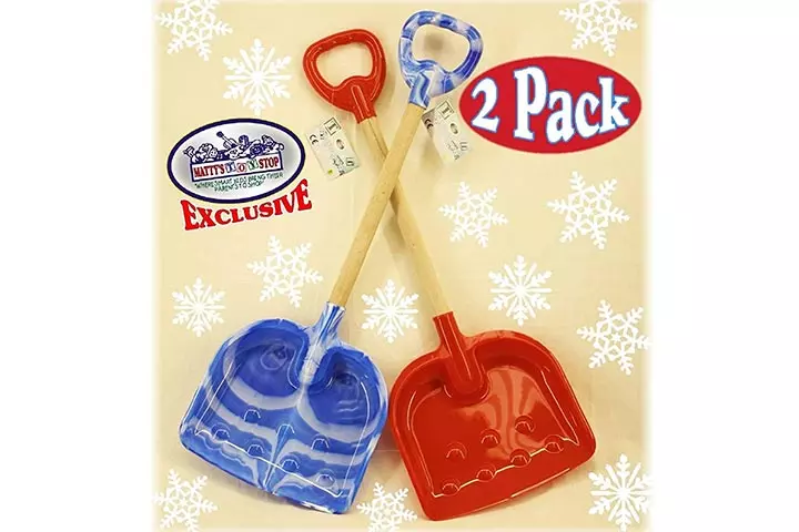 Mattys Toy Stop Heavy Duty Wooden Snow Shovels