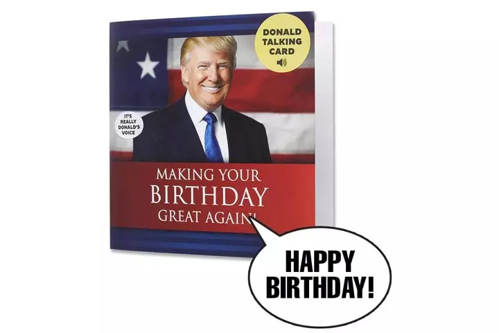 Our Friendly Forest Talking Trump Birthday Card