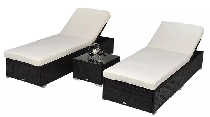 Outsunny Chaise Lounge Set