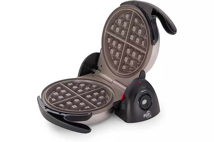 Presto 03510 Ceramic FlipSide Belgian Waffle Maker, Black 