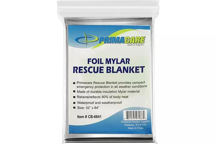 PrimaCare Foil Mylar Rescue Blanket