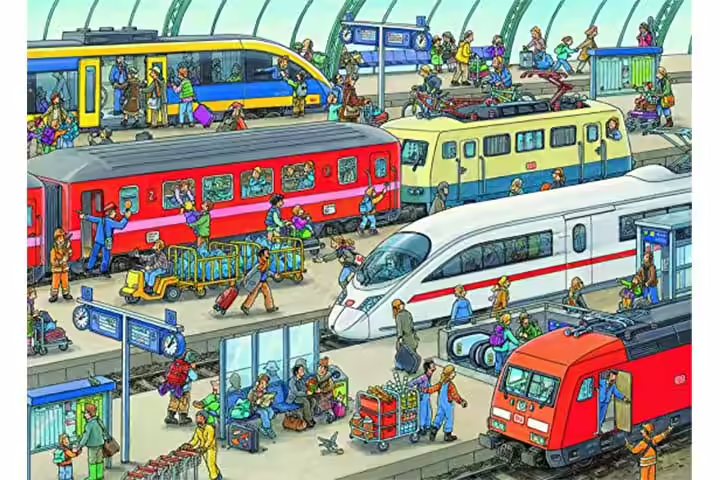 Ravens burger Railway Station Jigsaw Puzzle