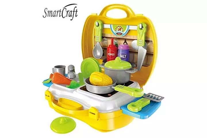 Smartcraft Ultimate Kid Chef Bring Along Kitchen Cooking Suitcase Set