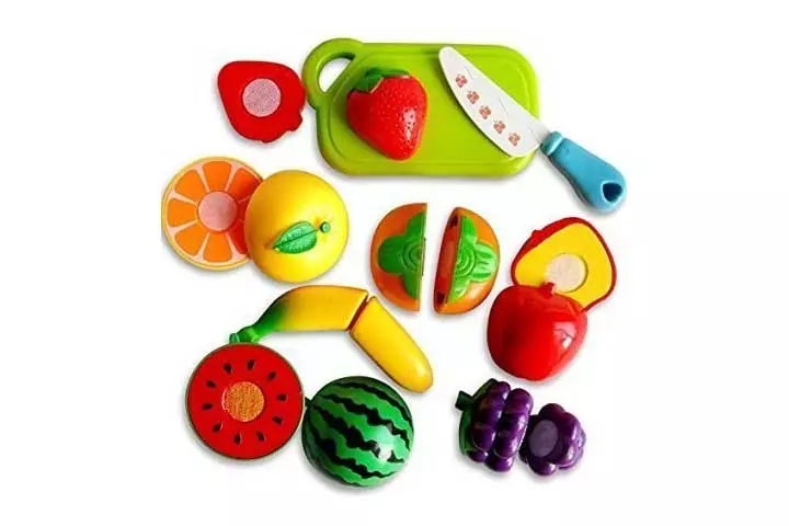  Toyshine Realistic Slicable 5PK Fruit Cutting Play Toy Set